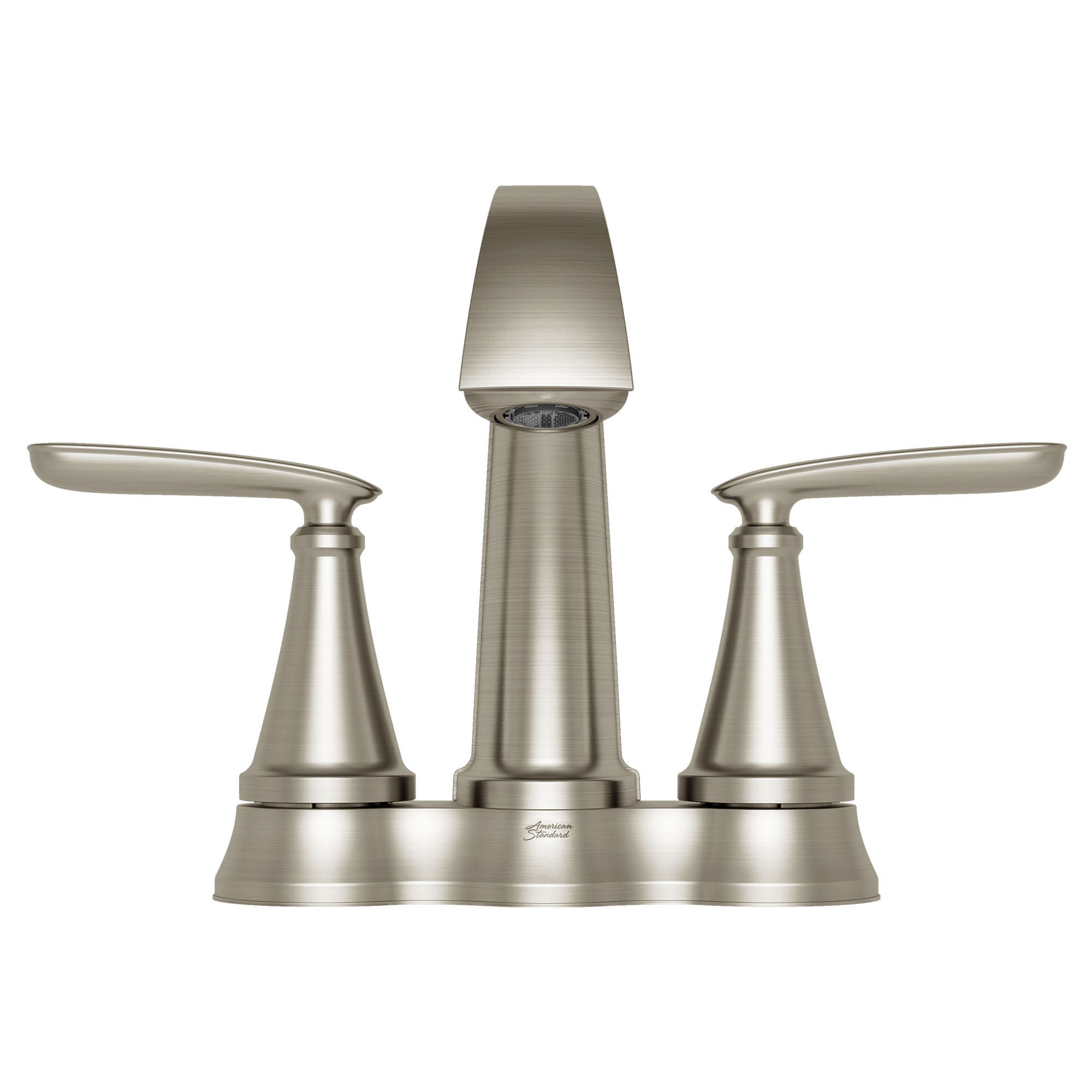 Somerville 4 In Centerset 2 Handle Bathroom Faucet 12 GPM with Lever Handles BRUSHED NICKEL